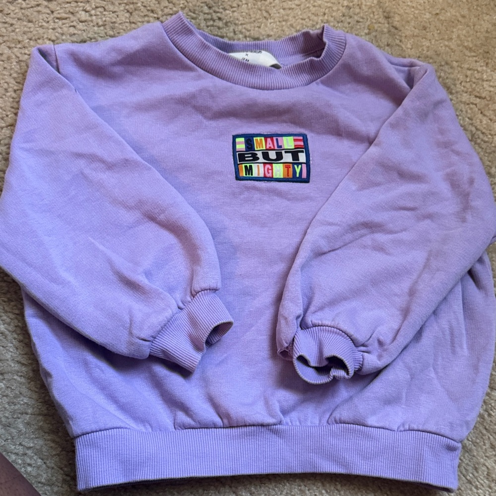 H&M Kids Lavender Sweatshirt - Small But Mighty